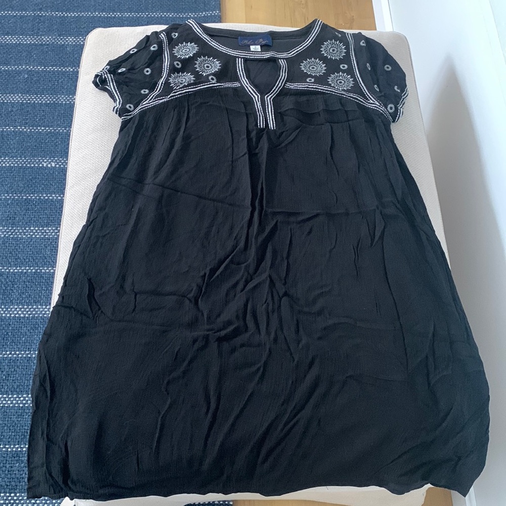 Blue Rain Short Sleeve Dress— SIZE SMALL!